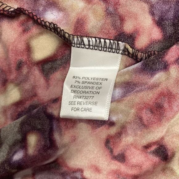 SIMPLY VERA VERA WANG Women’s Tie Dye Tunic Top Size XL Multicolored - Picture 5 of 8